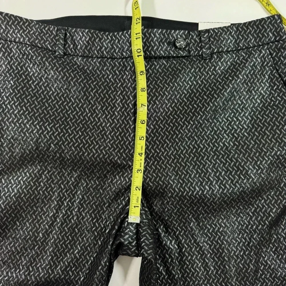 New White House Black Market The Slim Ankle Pants Metallic Black